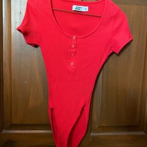 Tiger mist red body suit